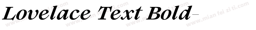 Lovelace Text Bold字体转换